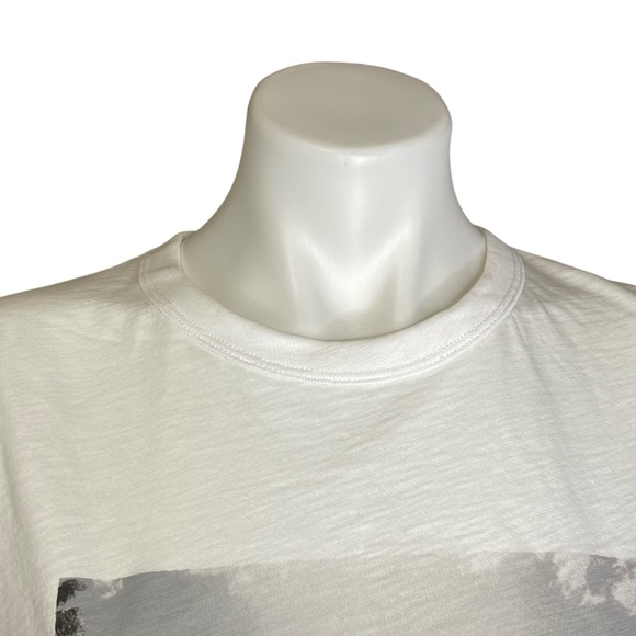 RAG AND BONE Venice Beach Graphic Short Sleeve Muscle Tee White Small - Picture 4 of 14